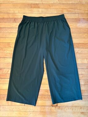 EUC Modern Works Wide-Leg, High-Rise, Olive Green Dress Pants | Women’s Plus 2X